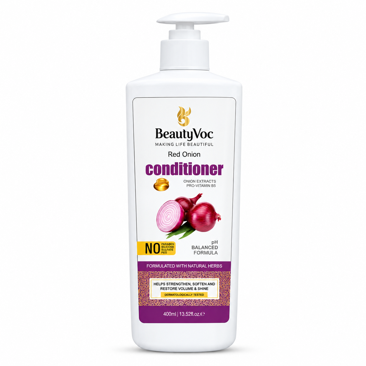 Beauty Voc Red Onion Conditioner 400ml Deep conditioning for smooth, silky hair Beauty Voc Red Onion Conditioner 400ml Deep conditioning for smooth, silky hair - Image 1