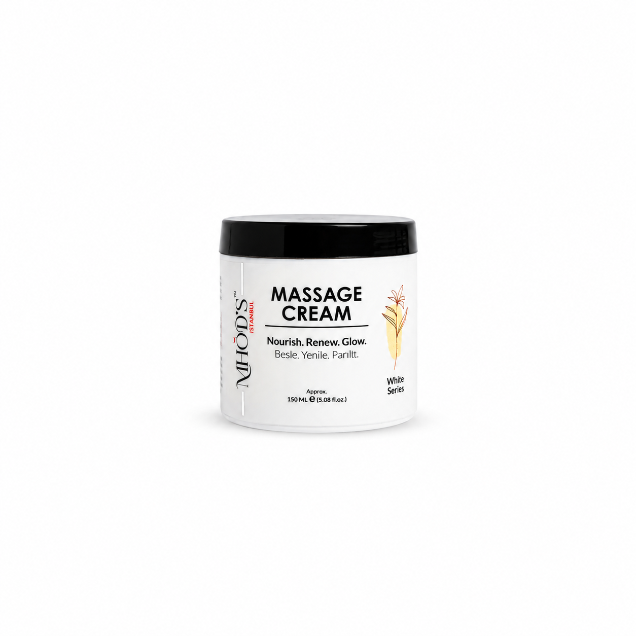 MHOD’S Massage Cream 150ml MHOD’S Massage Cream – Nourishing & Moisturizing Facial Massage Cream, 150ml Jar - Image 1
