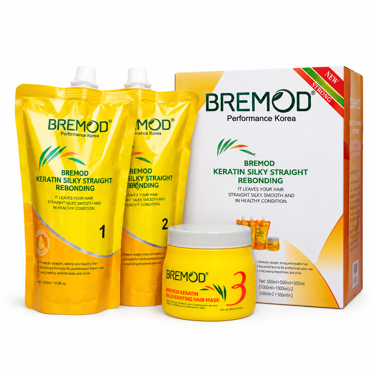 BREMOD Keratin Kit: Silky Straight Keratin Rebonding 800ml BREMOD Keratin Kit: Silky Straight Keratin Rebonding 800ml - Image 1